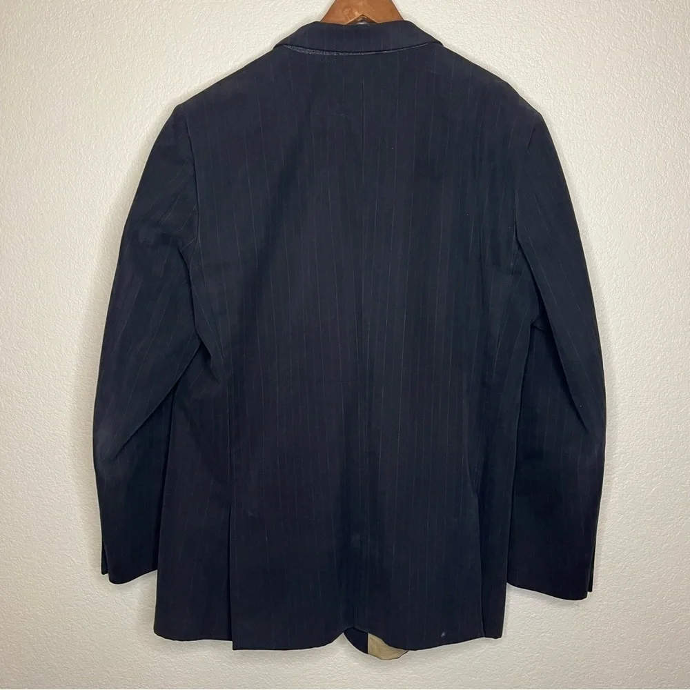 Banana Republic Classic Dark Navy Pinstripe Men's Blazer Size 48L RN 54023